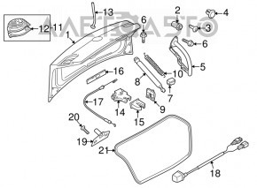 Уплотнитель крышки багажника VW CC 13-17 рест