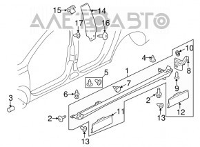 Порог правый VW CC 08-17