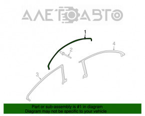 Молдинг крыши левый VW CC 08-17 хром