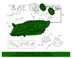 Фара передня ліва VW CC 13-17 у зборі рест ксенон