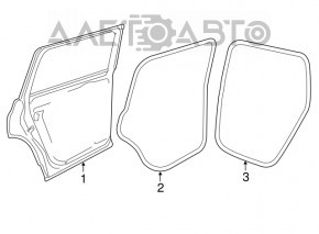 Уплотнитель двери задней правой VW Atlas 18-