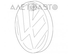 Эмблема решетки радиатора grill VW Passat b8 16-19 USA под радар новый OEM оригинал