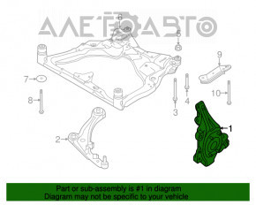 Цапфа передняя левая Infiniti JX35 QX60 13-