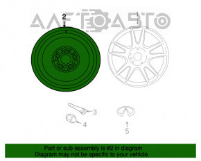 Запасне колесо докатка Infiniti G25 R17 225/55 5x114.3, залізниця