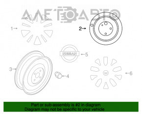 Комплект дисків R17 x 7J ET35 5*114,3 4шт Nissan Rogue 14-20 залізка