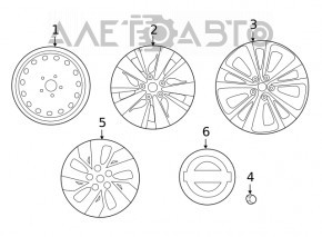 Ковпак колісний R16 Nissan Altima 19- подряпини
