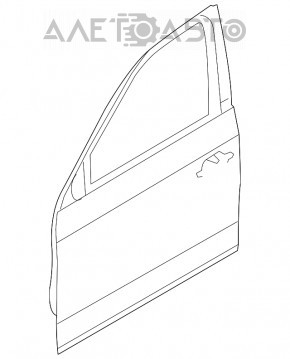 Дверь голая передняя правая BMW 3 F30 12-18 серебро A83, тычки