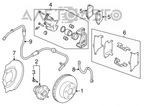 Суппорт передний левый Infiniti FX35 FX45 03-08