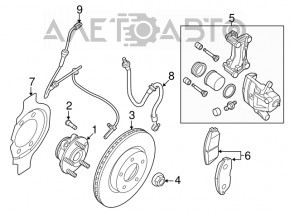 Кожух гальмівного диска Nissan Altima 13-18