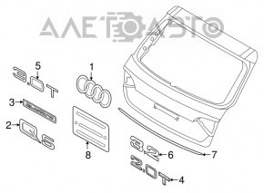 Эмблема значок кольца задний Audi Q5 8R 09-17 сломаны направляйки