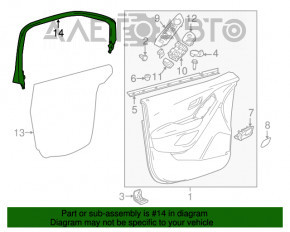 Рамка двери внутр передняя левая Buick Encore 13-19