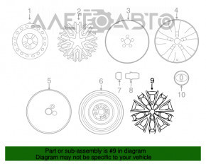 Колпак колесный R16 5*114.3 Toyota Camry v55 15-17