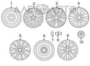 Диск колесный R18 5*114.3 Toyota Camry v55 15-17 XSE