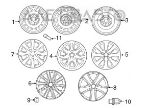 Диск колесный железный R16 5x114.3 Toyota Camry v40