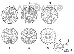 Диск колесный R17 Lexus ES300h ES350 13-15 дорест