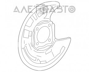 Защитный кожух тормозного диска задний правый Infiniti QX30 17- FWD