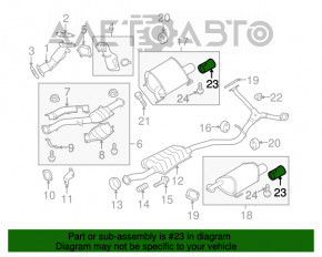 Насадка глушителя Subaru Forester 14-18 SJ 2.5
