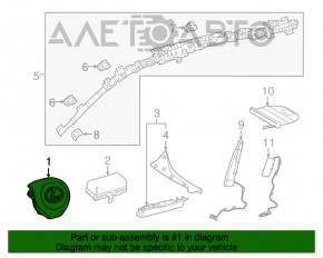 Подушка безопасности airbag в руль водительская Lexus RX350 RX450h 16-22