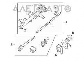 Рулевой карданчик Toyota Highlander 01-07