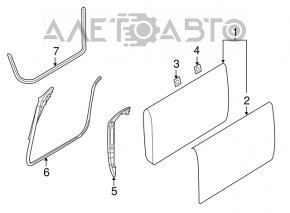 Уплотнитель двери верх передний левый Dodge Challenger 09-