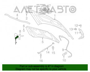 Замок капота Jeep Compass 11-16