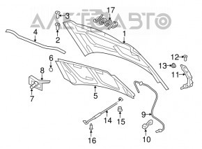 Замок капота Jeep Compass 11-16