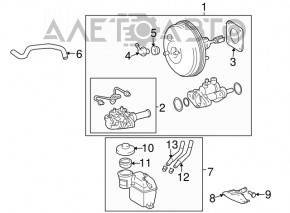 Головний гальмівний циліндр із бачком Toyota Sienna 04-10