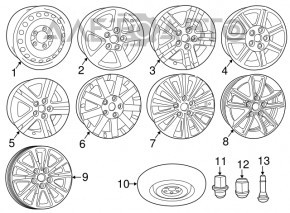 Запасное колесо докатка Dodge Journey 11- R17 145/70