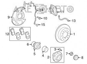 Кожух тормозного диска передний левый Toyota Sequoia 08-16