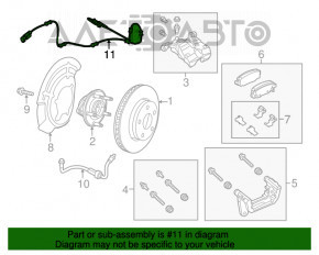 Датчик ABS задний левый Jeep Cherokee KL 14-18 FWD off road