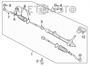 Рейка рульова Nissan Versa Note 13-19