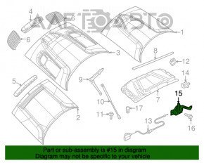 Замок капота Dodge Challenger 09-14