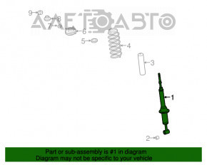Стойка амортизатора в сборе передняя правая Lexus GX470 03-09