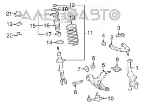 Стойка амортизатора в сборе передняя левая Lexus IS250 IS300 IS350 06-13 RWD