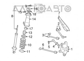 Амортизатор задній правий Lexus IS250 IS300 IS350 06-13