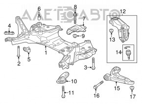 Цапфа передняя левая Jeep Cherokee KL 14-18 AWD Off road