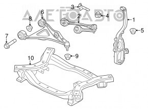 Цапфа перед прав Chrysler 300 11- AWD