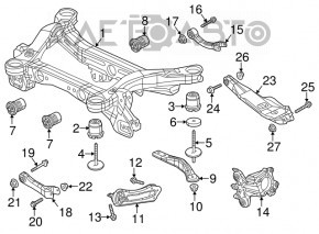 Подрамник задний Jeep Cherokee KL 14- AWD