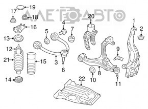 Цапфа передняя правая Jeep Grand Cherokee WK2 16-