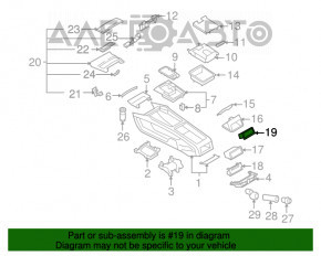Воздуховод центральной консоли Audi Q7 4L 10-15 сломаны крепления