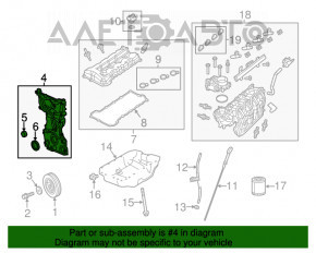 Передня кришка двигуна Dodge Dart 13-16 2.4