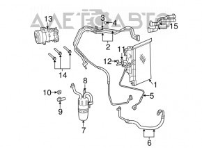 Трубка кондиціонера пічка-Конденсер Chrysler 200 11-14
