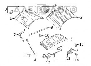 Петля капота левая Dodge Challenger 09-