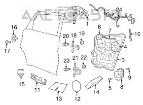 Петля двери нижняя задняя левая Dodge Journey 11-