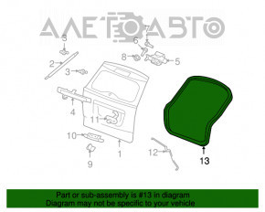 Ущільнювач гума двері багажника Jeep Compass 11-16