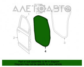 Уплотнитель двери передней правой Dodge Journey 11-