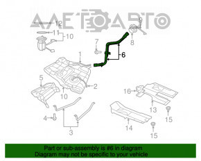 Заливная горловина топливного бака Chrysler 200 11-14 без pzev