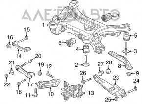 Цапфа задняя левая Chrysler 200 15-17