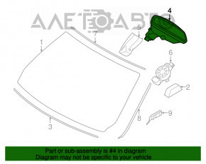 Зеркало внутрисалонное BMW 3 F30 12-18 черное, автозатемнение, Home link