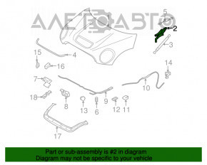 Петля капота левая Mini Cooper Clubman R55 07-14